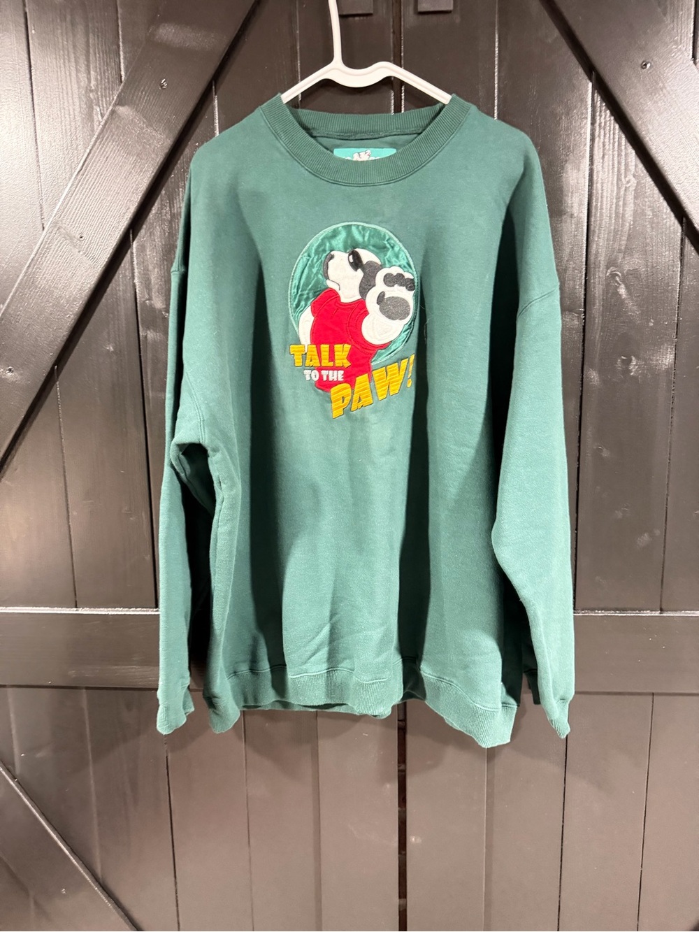 Green 'Talk to the Paw' Graphic Sweatshirt by Big Dogs
